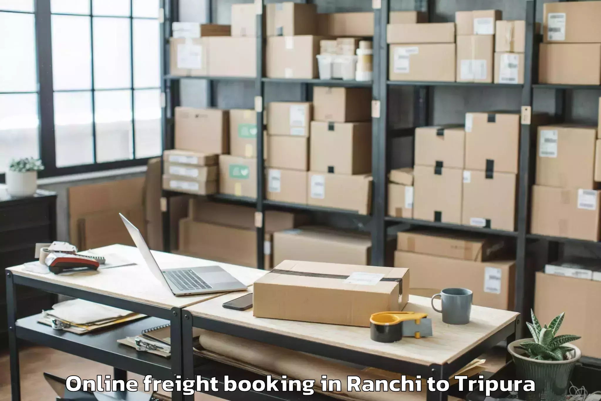 Leading Ranchi to Kamalpur Airport Ixq Online Freight Booking Provider